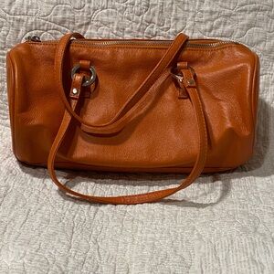 Wilsons Leather Vibrant Orange Shoulder Bag